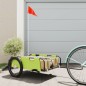vidaXL Rimorchio per Bici da Carico Verde in Tessuto Oxford e Ferro vidaXL Rimorchio per Bici da Carico Verde in Tessuto Oxford e Ferro