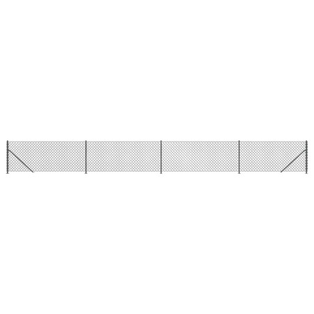 vidaXL Recinzione a Rete con Flangia Antracite 1,1x10 m