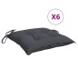 vidaXL Cuscini per Sedia 6 pz Antracite 50x50x7 cm Tessuto Oxford