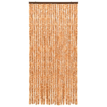 vidaXL Zanzariera Ocra e Bianco 100x220 cm Ciniglia