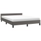 vidaXL Giroletto con Testiera Grigio 140x200 cm in Similpelle vidaXL Giroletto con Testiera Grigio 140x200 cm in Similpelle