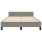 vidaXL Giroletto senza Materasso Grigio Chiaro 120x200 cm Velluto vidaXL Giroletto senza Materasso Grigio Chiaro 120x200 cm Velluto