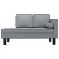 vidaXL Sdraio con Cuscini e Capezzale Grigio Chiaro in Tessuto vidaXL Sdraio con Cuscini e Capezzale Grigio Chiaro in Tessuto