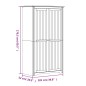 vidaXL Armadio BODO 101x52x176,5 cm in Legno Massello di Pino Grigio vidaXL Armadio BODO 101x52x176,5 cm in Legno Massello di Pino Grigio