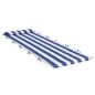 vidaXL Cuscino per Lettino Righe Bianche e Blu 180x60x3 Tessuto Oxford