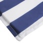 vidaXL Cuscino per Lettino Righe Bianche e Blu 180x60x3 Tessuto Oxford