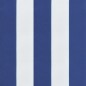 vidaXL Cuscino per Lettino Righe Bianche e Blu 180x60x3 Tessuto Oxford