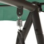 vidaXL Panca a Dondolo con Baldacchino Verde 198 cm Tessuto e Acciaio vidaXL Panca a Dondolo con Baldacchino Verde 198 cm Tessuto e Acciaio