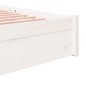 vidaXL Giroletto Bianco 120x190 cm Small Double Legno Massello di Pino vidaXL Giroletto Bianco 120x190 cm Small Double Legno Massello di Pino