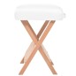vidaXL Sgabello da Massaggio Pieghevole Spessore Sedile 12 cm Bianco vidaXL Sgabello da Massaggio Pieghevole Spessore Sedile 12 cm Bianco