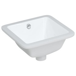 vidaXL Lavandino da Bagno Bianco 30,5x27x14 cm Rettangolare Ceramica