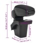 vidaXL Bracciolo per Auto Nero 16x30x(40-50) cm in ABS vidaXL Bracciolo per Auto Nero 16x30x(40-50) cm in ABS