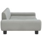 vidaXL Lettino per Cani Grigio Chiaro 100x54x33 cm in Velluto vidaXL Lettino per Cani Grigio Chiaro 100x54x33 cm in Velluto