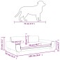 vidaXL Lettino per Cani Grigio Chiaro 100x54x33 cm in Velluto vidaXL Lettino per Cani Grigio Chiaro 100x54x33 cm in Velluto