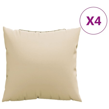 vidaXL Cuscini Decorativi 4 pz Beige 60x60 cm in Tessuto