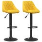 vidaXL Sgabelli da Bar 2 pz Giallo Senape in Velluto vidaXL Sgabelli da Bar 2 pz Giallo Senape in Velluto