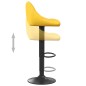 vidaXL Sgabelli da Bar 2 pz Giallo Senape in Velluto vidaXL Sgabelli da Bar 2 pz Giallo Senape in Velluto