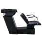 vidaXL Poltrona e Lavatesta per Shampoo Nero 137x59x82cm Similpelle vidaXL Poltrona e Lavatesta per Shampoo Nero 137x59x82cm Similpelle