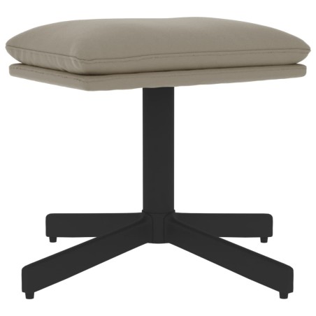 vidaXL Poggiapiedi Grigio Chiaro 60x60x36 cm in Velluto