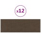vidaXL Pannelli Murali 12 pz Marroni90x30 cm in Tessuto 3,24 m² vidaXL Pannelli Murali 12 pz Marroni90x30 cm in Tessuto 3,24 m²