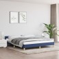 vidaXL Giroletto con Testiera senza Materasso Blu 160x200 cm Tessuto vidaXL Giroletto con Testiera senza Materasso Blu 160x200 cm Tessuto
