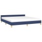 vidaXL Giroletto con Testiera senza Materasso Blu 160x200 cm Tessuto vidaXL Giroletto con Testiera senza Materasso Blu 160x200 cm Tessuto