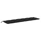 vidaXL Cuscini Panca da Giardino 2pz a Quadri Nero 200x50x7 cm Tessuto vidaXL Cuscini Panca da Giardino 2pz a Quadri Nero 200x50x7 cm Tessuto
