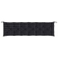 vidaXL Cuscini Panca da Giardino 2pz a Quadri Nero 200x50x7 cm Tessuto vidaXL Cuscini Panca da Giardino 2pz a Quadri Nero 200x50x7 cm Tessuto