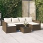 vidaXL Set Divani da Giardino 2 pz con Cuscini in Polyrattan Marrone vidaXL Set Divani da Giardino 2 pz con Cuscini in Polyrattan Marrone
