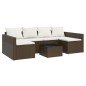 vidaXL Set Divani da Giardino 2 pz con Cuscini in Polyrattan Marrone vidaXL Set Divani da Giardino 2 pz con Cuscini in Polyrattan Marrone
