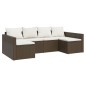 vidaXL Set Divani da Giardino 2 pz con Cuscini in Polyrattan Marrone vidaXL Set Divani da Giardino 2 pz con Cuscini in Polyrattan Marrone