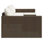 vidaXL Set Divani da Giardino 2 pz con Cuscini in Polyrattan Marrone vidaXL Set Divani da Giardino 2 pz con Cuscini in Polyrattan Marrone