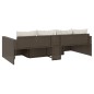 vidaXL Set Divani da Giardino 2 pz con Cuscini in Polyrattan Marrone vidaXL Set Divani da Giardino 2 pz con Cuscini in Polyrattan Marrone