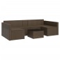 vidaXL Set Divani da Giardino 2 pz con Cuscini in Polyrattan Marrone vidaXL Set Divani da Giardino 2 pz con Cuscini in Polyrattan Marrone