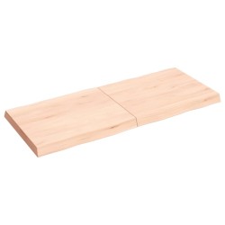 vidaXL Piano per Tavolo 120x50x(2-6) cm Rovere Non Trattato Bordi Vivi