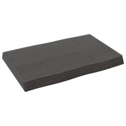 vidaXL Piano Tavolo Grigio Scuro 60x40x6 cm in Rovere Non Trattato