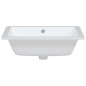 vidaXL Lavandino da Bagno Bianco 50x40,5x18,5 cm Rettangolare Ceramica vidaXL Lavandino da Bagno Bianco 50x40,5x18,5 cm Rettangolare Ceramica