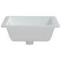 vidaXL Lavandino da Bagno Bianco 50x40,5x18,5 cm Rettangolare Ceramica vidaXL Lavandino da Bagno Bianco 50x40,5x18,5 cm Rettangolare Ceramica