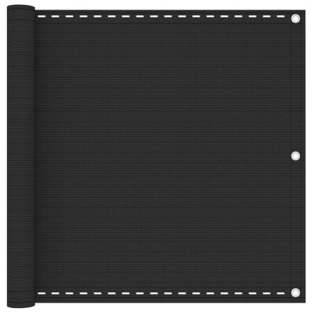 vidaXL Paravento da Balcone HDPE 90x600 cm Antracite