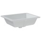 vidaXL Lavandino da Bagno Bianco 50x40,5x18,5 cm Rettangolare Ceramica vidaXL Lavandino da Bagno Bianco 50x40,5x18,5 cm Rettangolare Ceramica