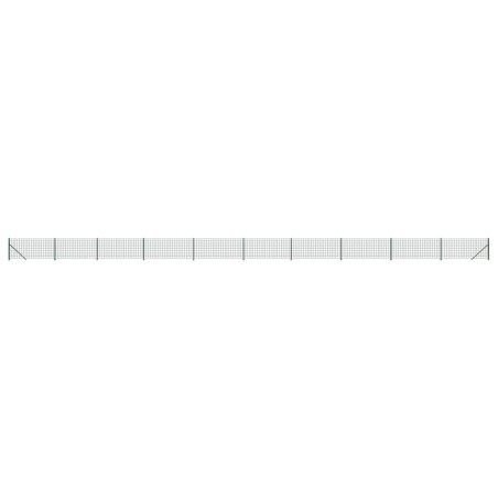 vidaXL Recinzione Metallica con Flangia Verde 1x25 m