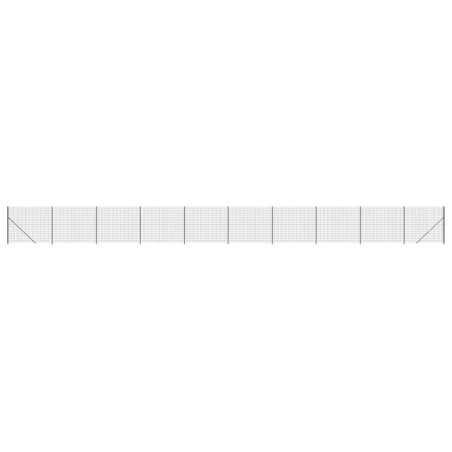 vidaXL Recinzione Metallica con Flangia Antracite 1,6x25 m