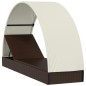 vidaXL Lettino con Tetto Rotondo Marrone 211x57x140 cm Polyrattan vidaXL Lettino con Tetto Rotondo Marrone 211x57x140 cm Polyrattan