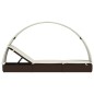 vidaXL Lettino con Tetto Rotondo Marrone 211x57x140 cm Polyrattan vidaXL Lettino con Tetto Rotondo Marrone 211x57x140 cm Polyrattan