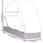 vidaXL Lettino con Tetto Rotondo Marrone 211x57x140 cm Polyrattan vidaXL Lettino con Tetto Rotondo Marrone 211x57x140 cm Polyrattan