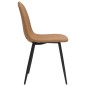 vidaXL Sedie da pranzo 4 pz 45x54,5x87 cm Marrone Chiaro in Similpelle vidaXL Sedie da pranzo 4 pz 45x54,5x87 cm Marrone Chiaro in Similpelle