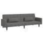 vidaXL Divano Letto a 2 Posti con 2 Cuscini Grigio Chiaro in Tessuto vidaXL Divano Letto a 2 Posti con 2 Cuscini Grigio Chiaro in Tessuto