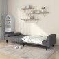 vidaXL Divano Letto a 2 Posti con 2 Cuscini Grigio Chiaro in Tessuto vidaXL Divano Letto a 2 Posti con 2 Cuscini Grigio Chiaro in Tessuto