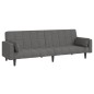 vidaXL Divano Letto a 2 Posti con 2 Cuscini Grigio Chiaro in Tessuto vidaXL Divano Letto a 2 Posti con 2 Cuscini Grigio Chiaro in Tessuto
