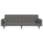 vidaXL Divano Letto a 2 Posti con 2 Cuscini Grigio Chiaro in Tessuto vidaXL Divano Letto a 2 Posti con 2 Cuscini Grigio Chiaro in Tessuto